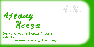 ajtony merza business card